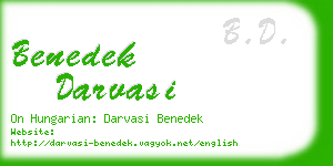 benedek darvasi business card